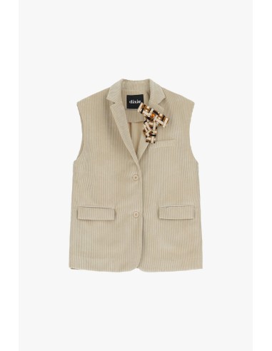 Colete em veludo cotelê com bolsos Dixie