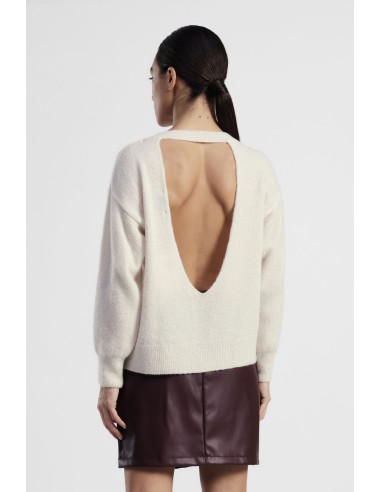 Camisola de Decote Redondo com Mangas Compridas e Decote nas Costas Dixie