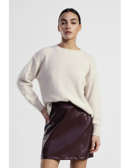 Camisola Gola Redonda Com Mangas Compridas E Decote Nas Costas Dixie