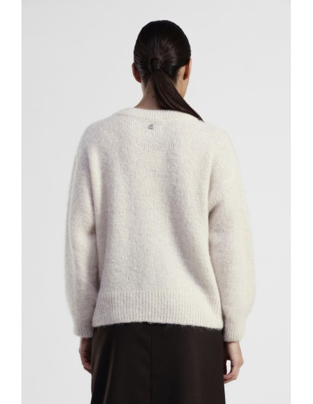 Camisola de Gola Redonda com Mangas Compridas e Ajuste Solto Dixie