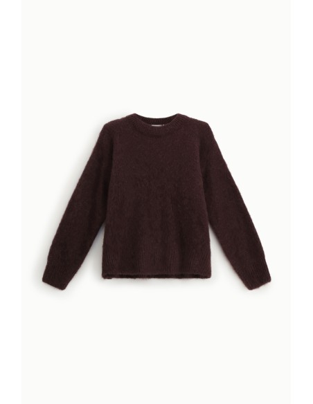 Camisola de Gola Redonda de Mangas Compridas com Caimento Solto Dixie