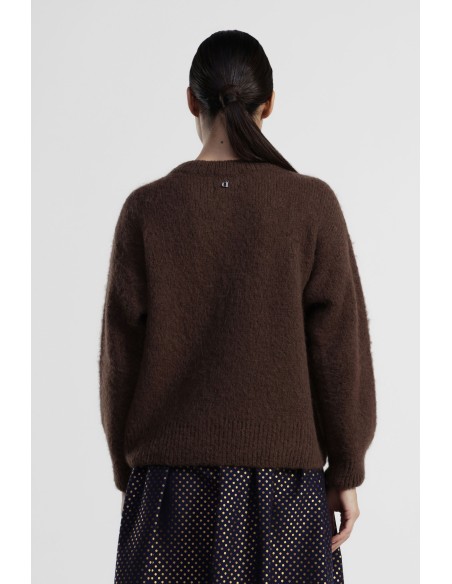 Camisola de gola redonda de mangas compridas com corte suave Dixie