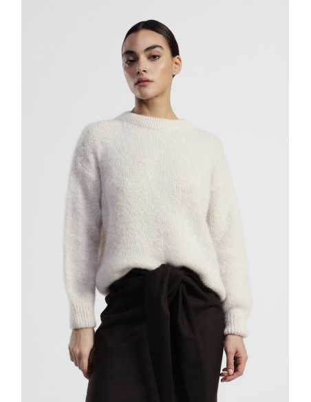 Camisola de Gola Redonda de Mangas Compridas com Corte Suave Dixie