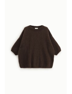 Camisola Oversize Mangas Três Quartos Decote Redondo Dixie 2