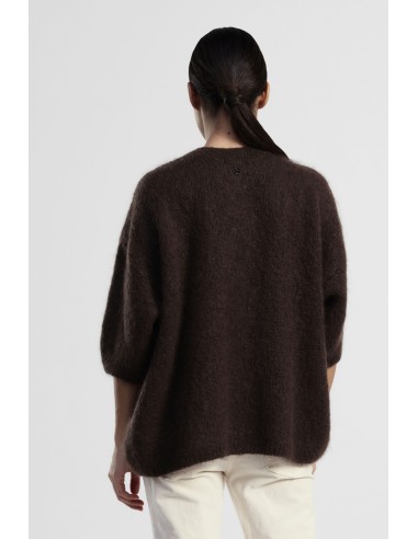 Camisola Oversize Mangas Três-Quartos Decote Redondo Dixie