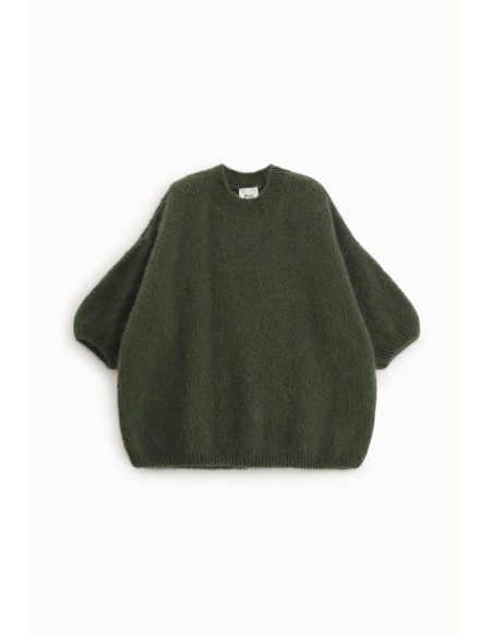 Camisola Oversize Mangas Três-Quartos Gola Redonda Dixie