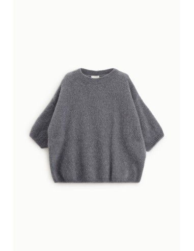 Camisola oversize mangas três-quartos decote redondo Dixie