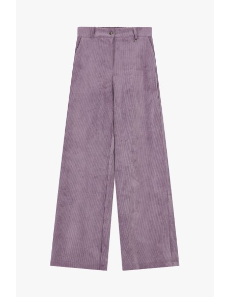 Calças largas efeito veludo Dixie