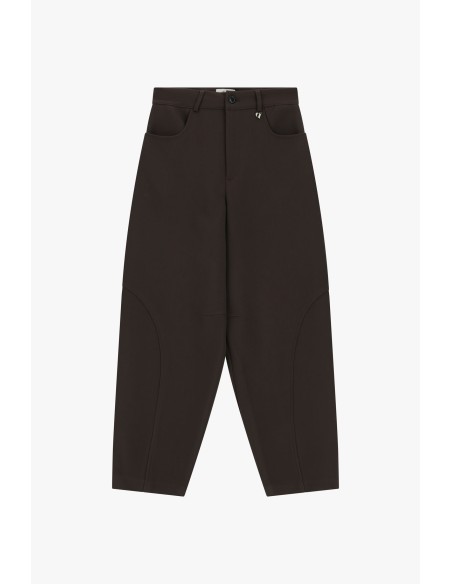 Calças palazzo de cintura alta com bolsos Dixie