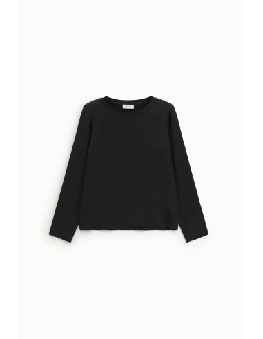 Top de Manga Comprida com Decote Redondo Dixie