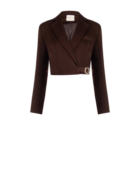 Blazer curto com cinto Rinascimento