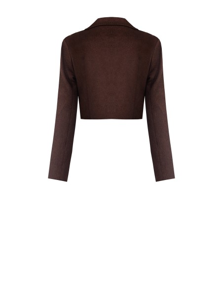 Blazer Cropped Com Cinto Rinascimento