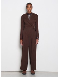 Blazer Cropped com Cinto Rinascimento