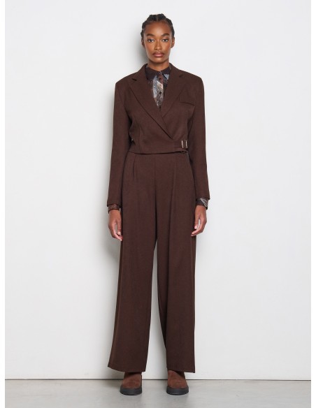 Blazer Cropped com Cinto Rinascimento