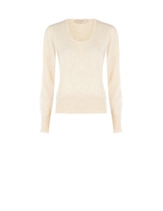 Camisola Com Trama Do Logótipo RR E Decote Redondo Em Lã Mista Rinascimento