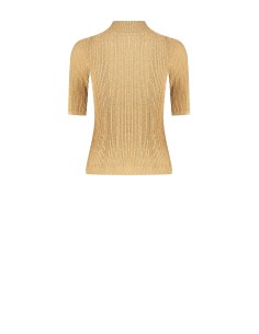 Top gola alta canelado em fio de lurex Rinascimento 2