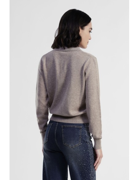 Pulôver com colarinho e botões Dixie