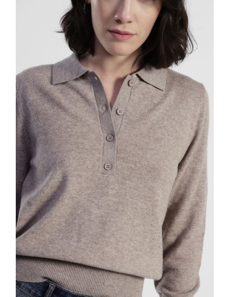 Camisola Com Colarinho E Botões Dixie