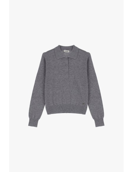 Pulôver com colarinho e botões Dixie