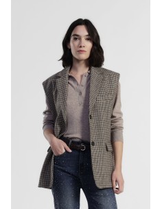 Pulôver com colarinho e botões Dixie