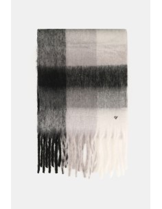 Cachecol xadrez com franjas e detalhes coloridos Dixie 2