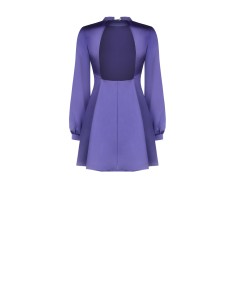 Vestido curto evasê em cetim com costas descobertas Rinascimento 2