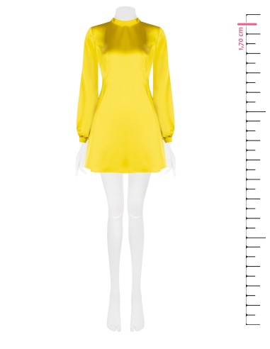 Vestido Curto Evasé em Cetim com Costas Descobertas Rinascimento