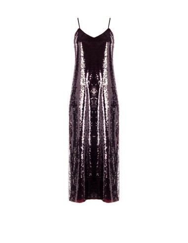 Vestido Longo Tipo Camisola Coberto de Lantejoulas Rinascimento