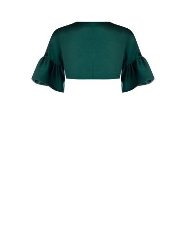Bolero (cobertura de ombros) em cetim com mangas 3/4 Rinascimento