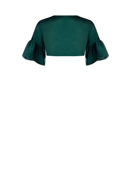 Bolero (cobertura de ombros) em cetim com mangas 3/4 Rinascimento