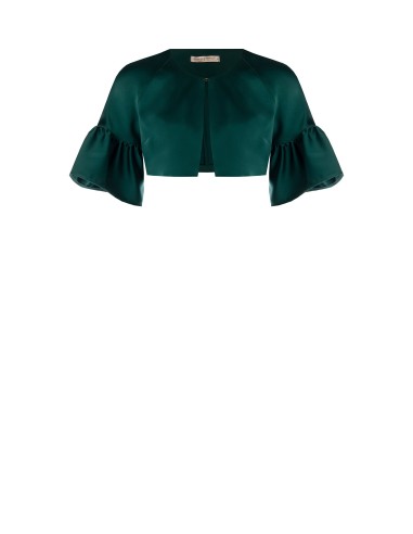 Bolero capa para os ombros em cetim com mangas 3/4 Rinascimento