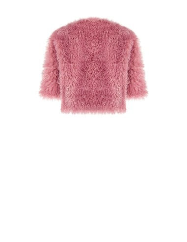 Casaco Curto Em Pêlo Sintético Com Mangas 3/4 Rinascimento