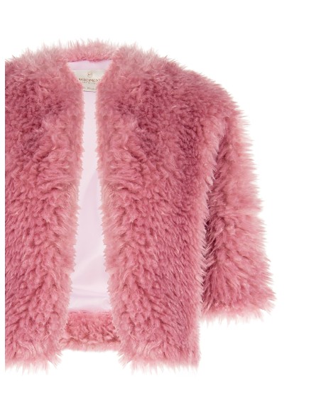 Casaco curto em pêlo sintético com mangas 3/4 Rinascimento