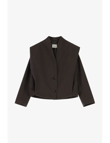 Blazer curto ombros estruturados fecho de dois botões Dixie