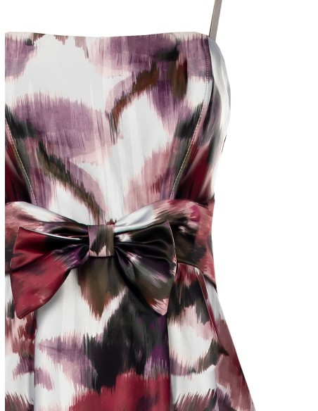 Vestido Midi Rodado em Cetim com Bolsos Rinascimento