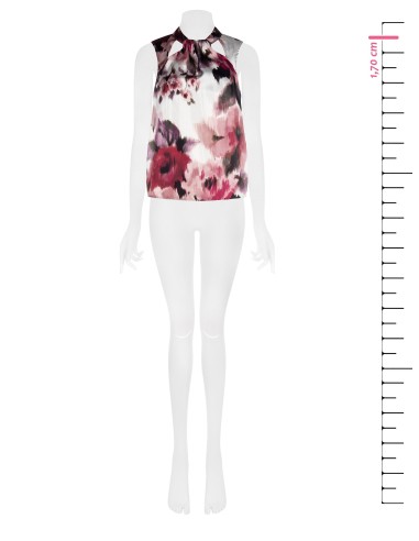 Top fluido com recorte no decote Rinascimento