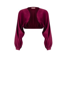 Bolero Em Cetim Com Maxi Mangas Em Sino Rinascimento 2