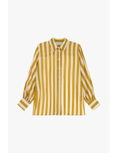 Camisa às Riscas Verticais com Mangas Largas Dixie