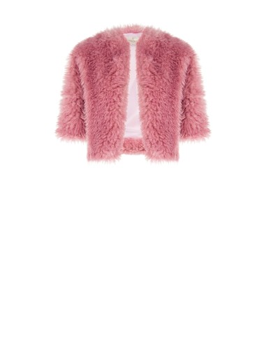 Casaco curto em pêlo sintético com mangas 3/4 Rinascimento