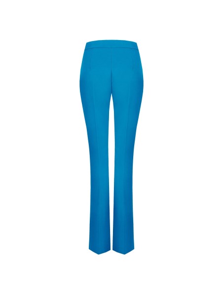 Calças Flare Em Tecido Técnico Com Fecho de Correr Na Lateral Rinascimento