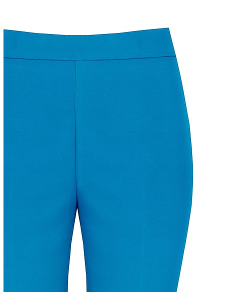 Calças À Boca De Sino Em Tecido Técnico Com Fecho Lateral Rinascimento