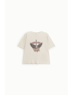 T-shirt de manga curta com estampa Rock and Roll Dixie