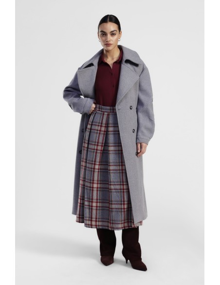 Trench-coat longo de abotoamento duplo com cinto à cintura Dixie