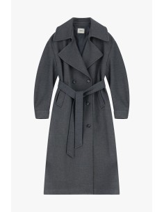 Trench-coat longo de abotoamento duplo com cinto à cintura Dixie 2