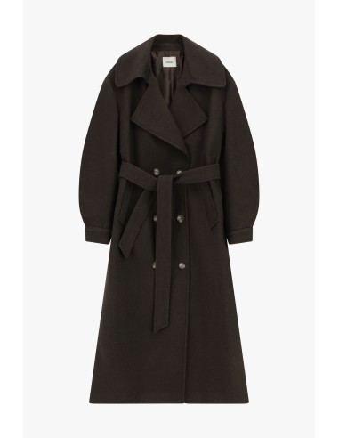 Trench-Coat longo de abotoamento duplo com cinto na cintura Dixie