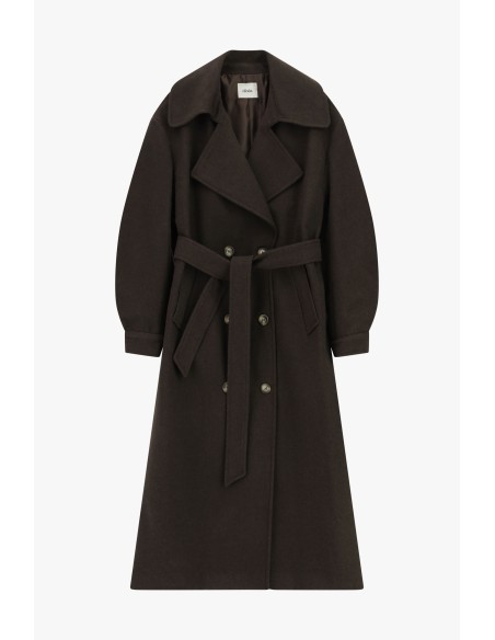 Trench-Coat longo de abotoamento duplo com cinto na cintura Dixie