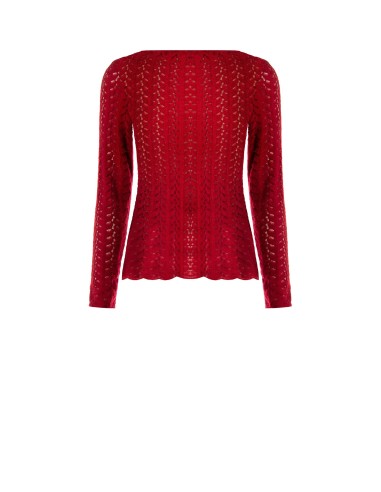 Top justo em malha trançada e vazada Rinascimento