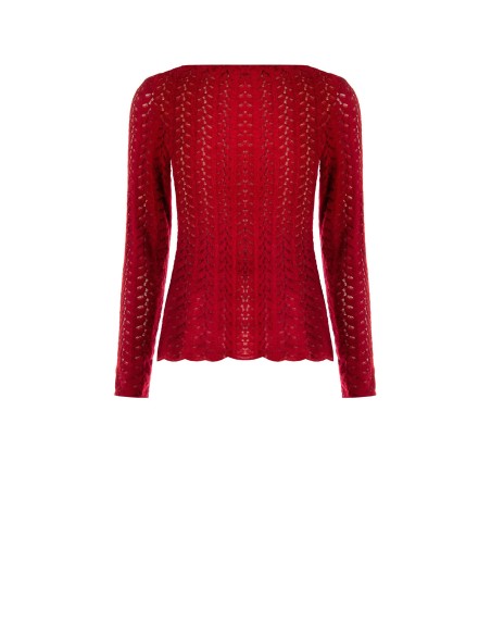 Top justo em malha trançada e vazada Rinascimento