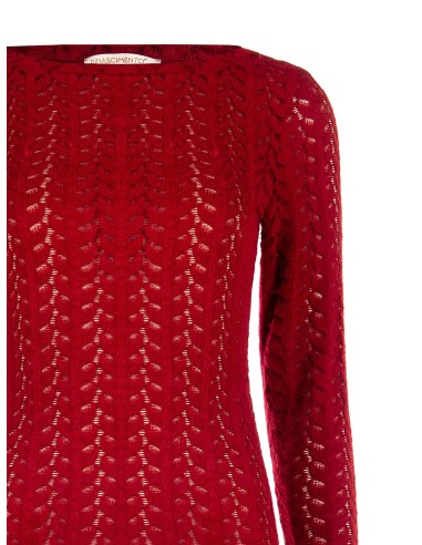 Top justo em malha trançada e vazada Rinascimento