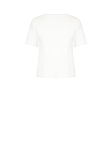 T-Shirt Regular em Algodão com Estampado de Logótipo em Laminado Rinascimento